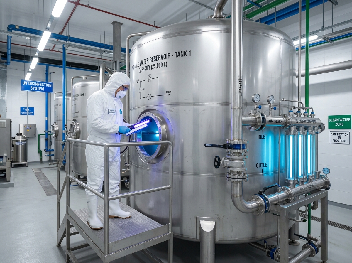 Hospital Water Tank Cleaning