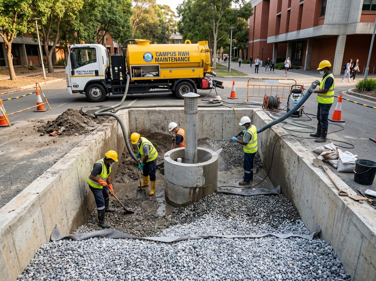 Rainwater Harvesting Pit Cleaning
